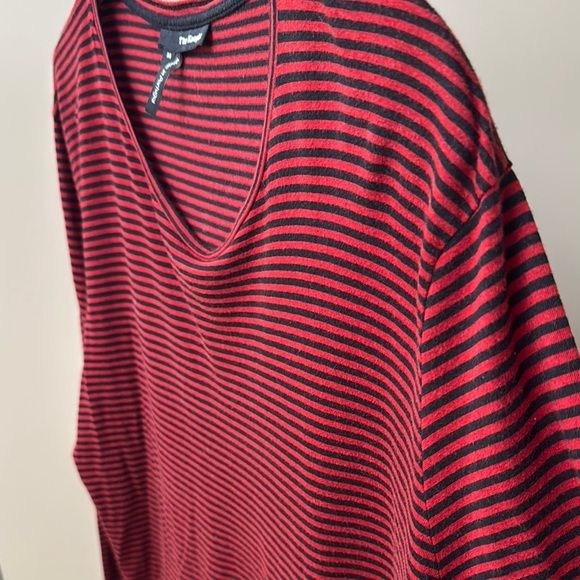 The Kooples KW14 Red and Black Striped Top - Picture 4 of 8